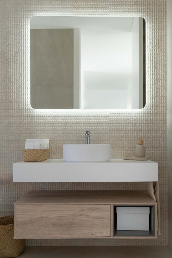 Luxusbad im Fertighaus Madrid, Spanien